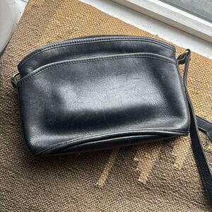 COACH Anderson Vintage Black Leather Crossbody Bag